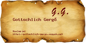 Gottschlich Gergő névjegykártya